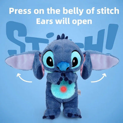 MASOLU Peluche Stitch PRESS ME 33 cm – Modèle Original Disney