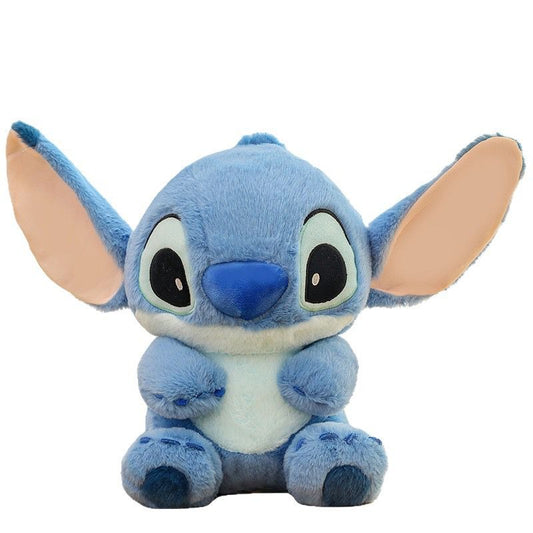 MASOLU Peluche Pressme assis Stitch Bleu – 32 cm ou 40 cm